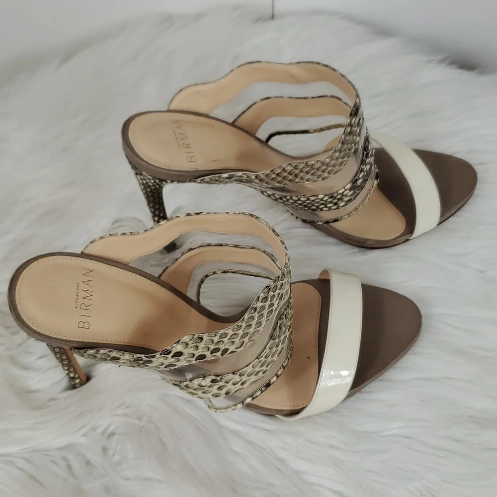 Alexandre Birman python and PVC mule slides. - Picture 3 of 6